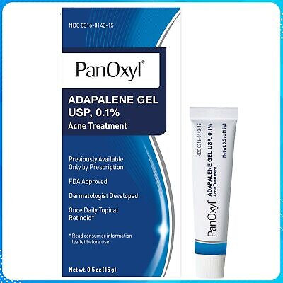 PanOxyl, Adapalene Gel USP, 0.1%, Acne Treatment, 0.5 oz (15 g)