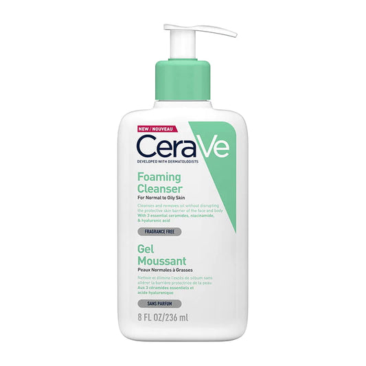 CeraVe Foaming Cleanser For Normal To Oily Skin With Ceramides